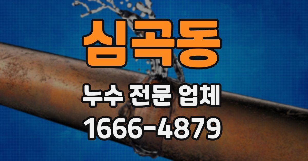 심곡동 누수 전문 업체