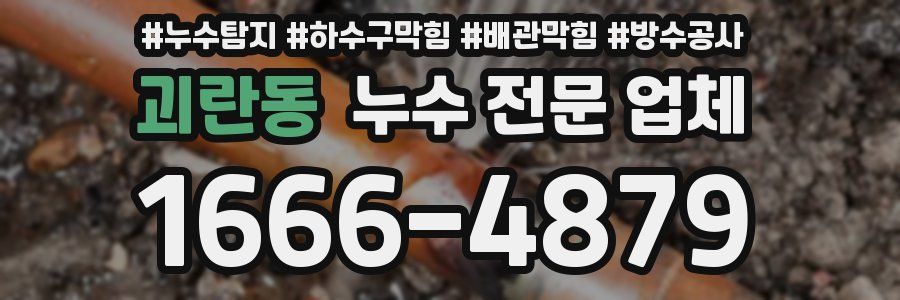 괴란동 누수 전문 업체