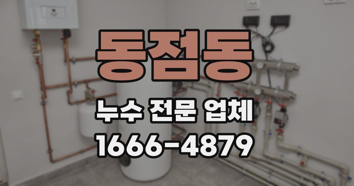 동점동 누수 전문 업체