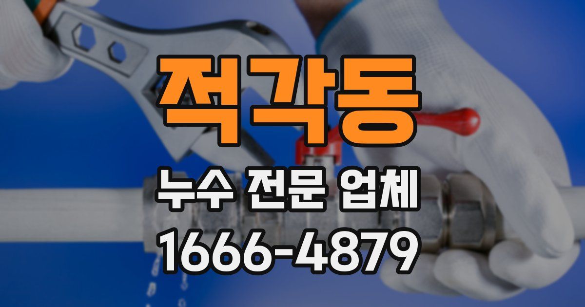 적각동 누수 전문 업체