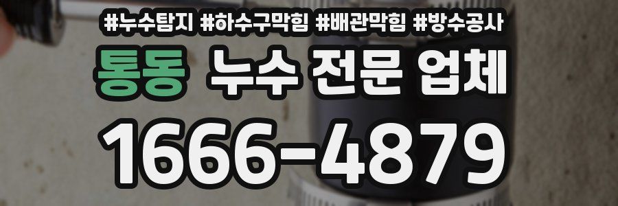 통동 누수 전문 업체
