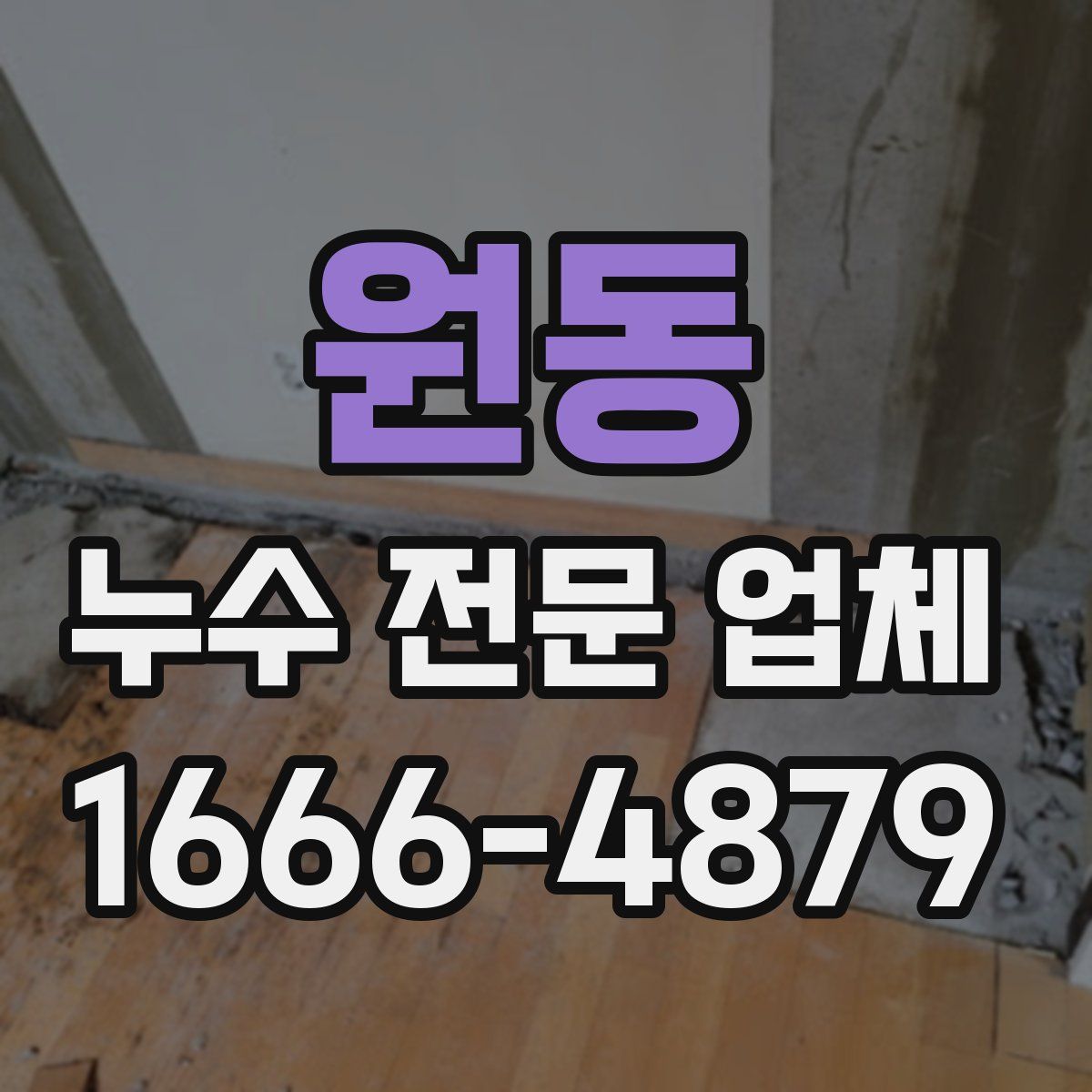 원동 누수 전문 업체