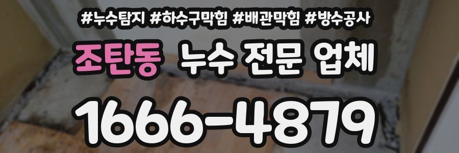 조탄동 누수 전문 업체