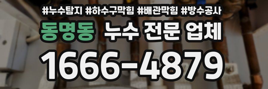 동명동 누수 전문 업체