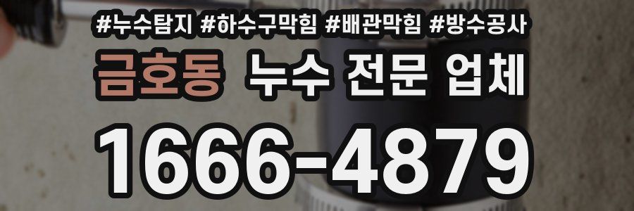 금호동 누수 전문 업체