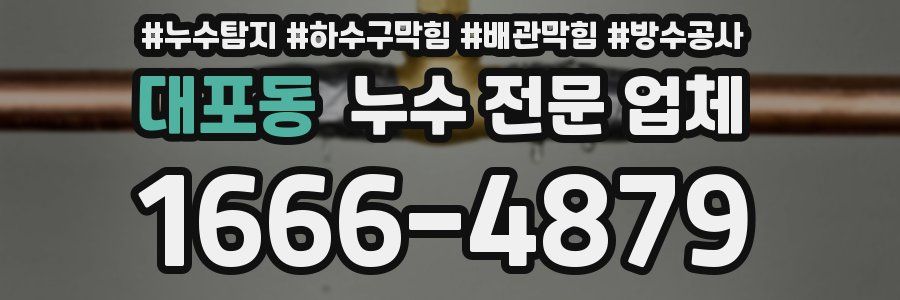 대포동 누수 전문 업체