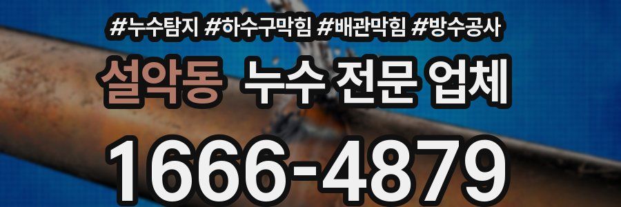 설악동 누수 전문 업체