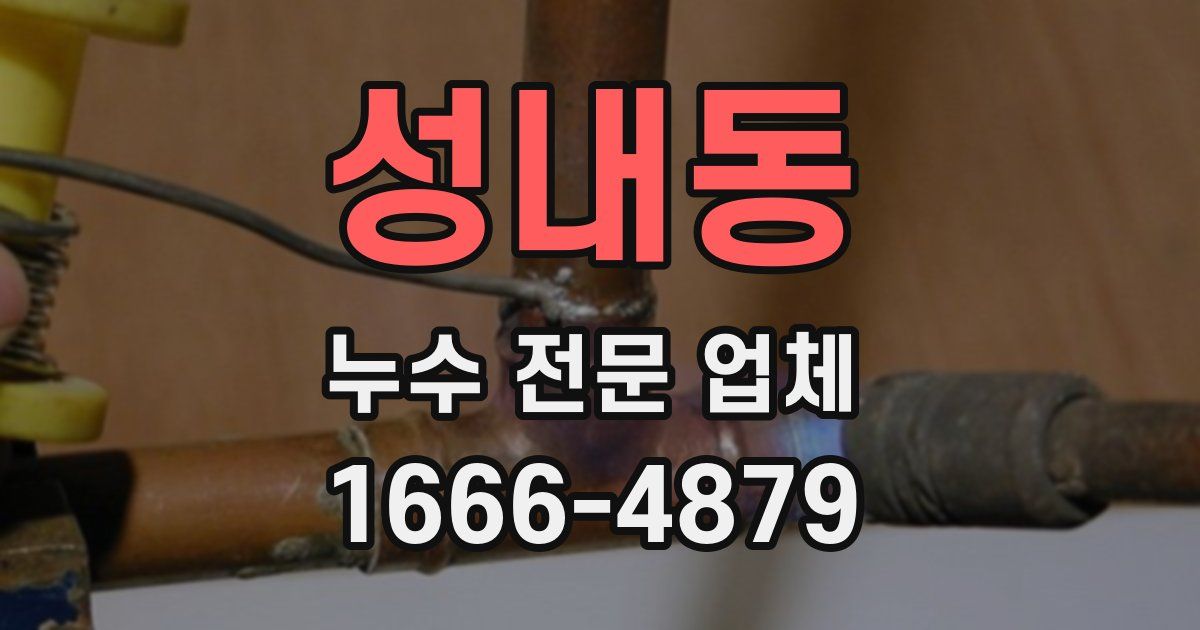 성내동 누수 전문 업체