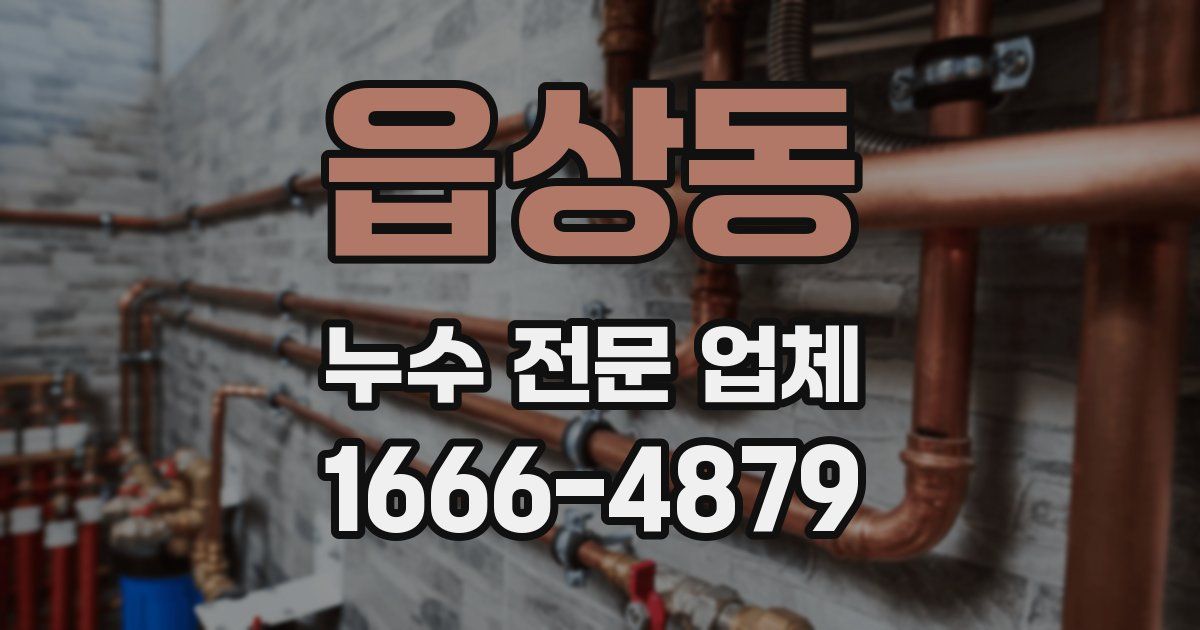 읍상동 누수 전문 업체