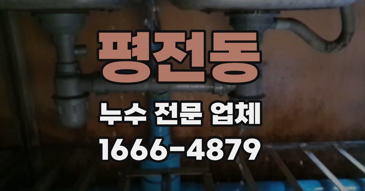 평전동 누수 전문 업체