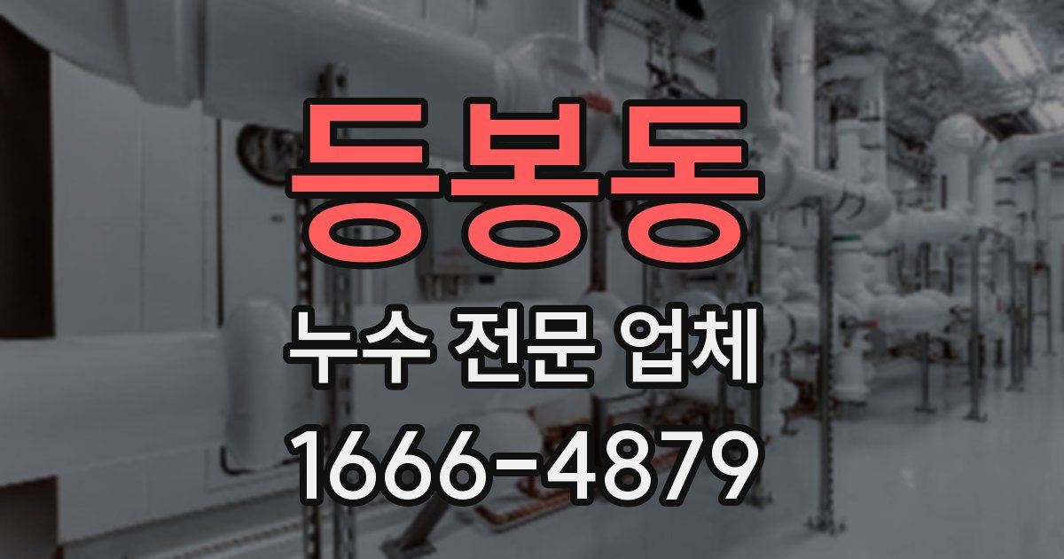 등봉동 누수 전문 업체