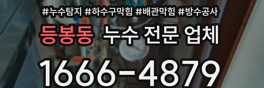 등봉동 누수 전문 업체