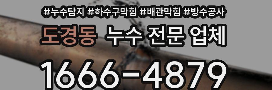 도경동 누수 전문 업체