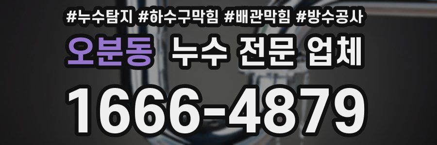 오분동 누수 전문 업체