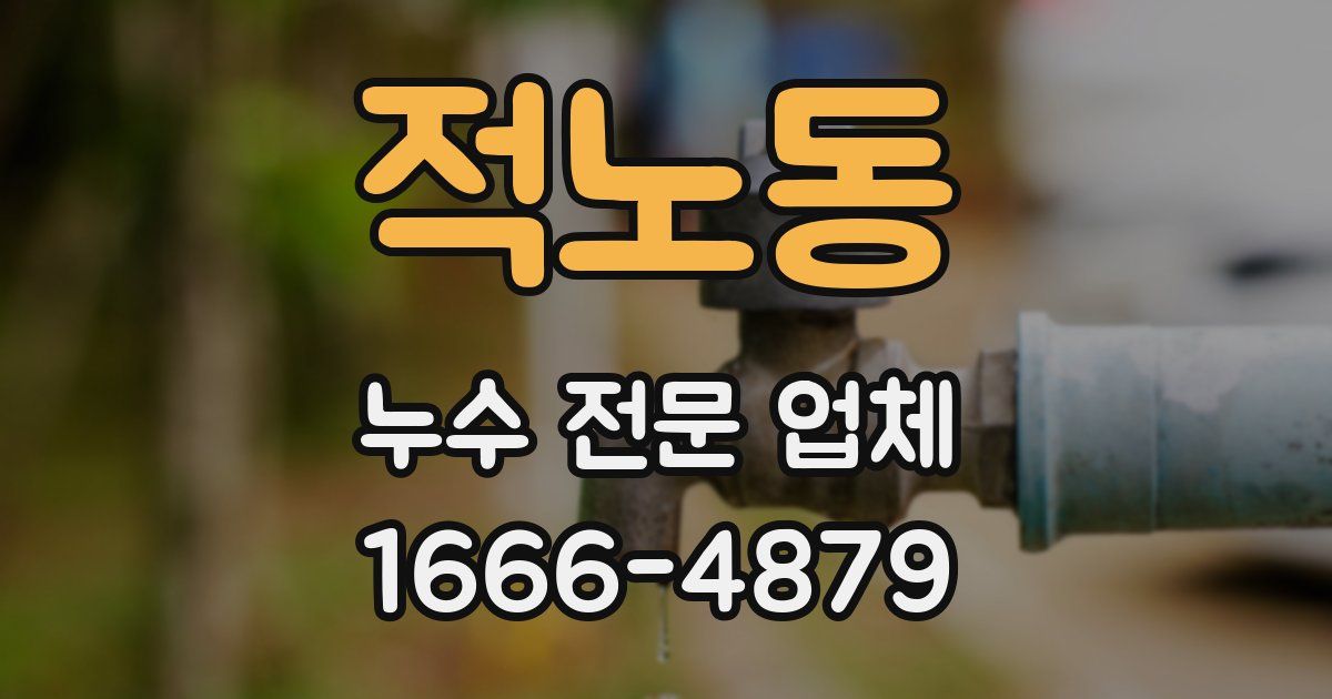 적노동 누수 전문 업체