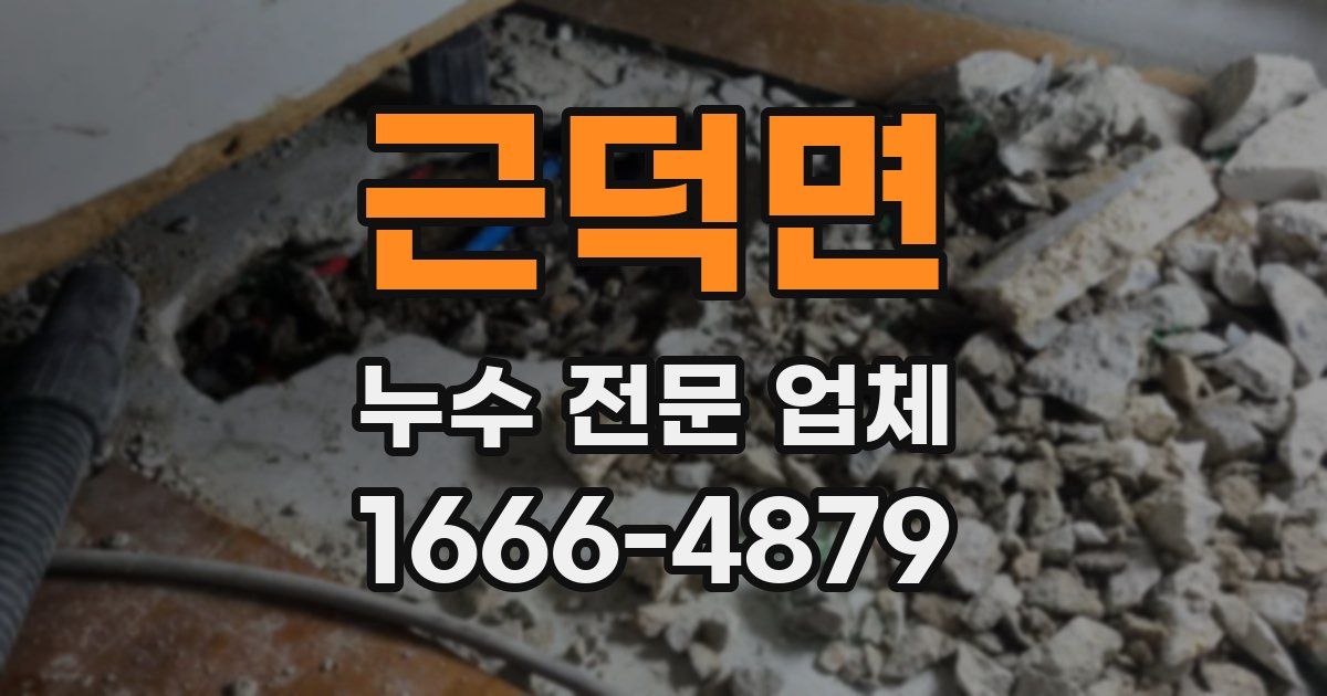 근덕면 누수 전문 업체