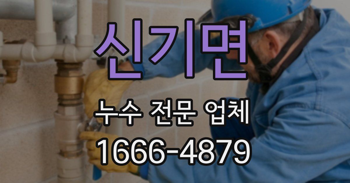 신기면 누수 전문 업체