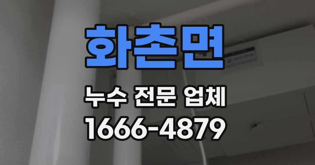 화촌면 누수 전문 업체