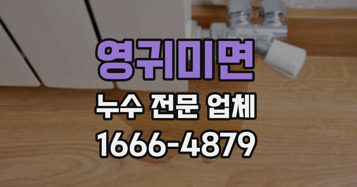 영귀미면 누수 전문 업체
