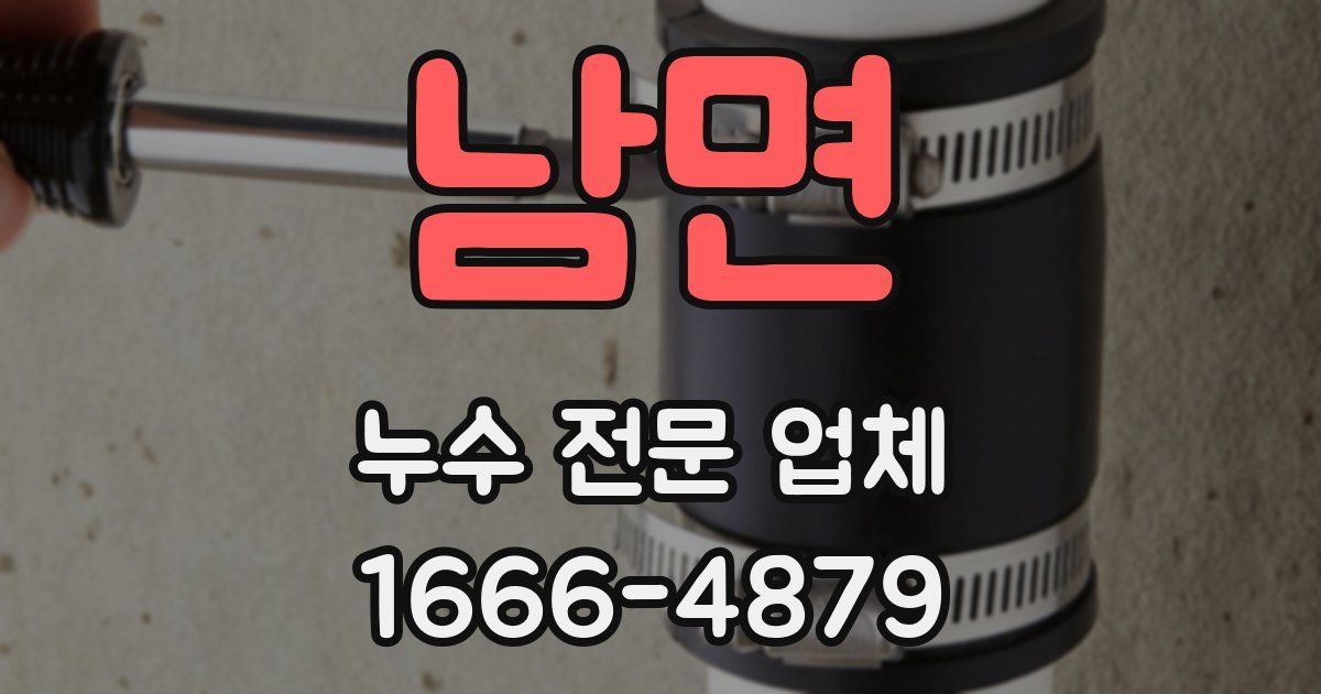 남면 누수 전문 업체