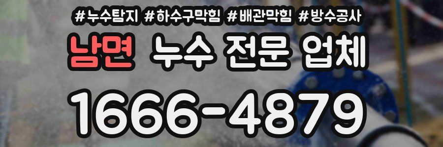 남면 누수 전문 업체