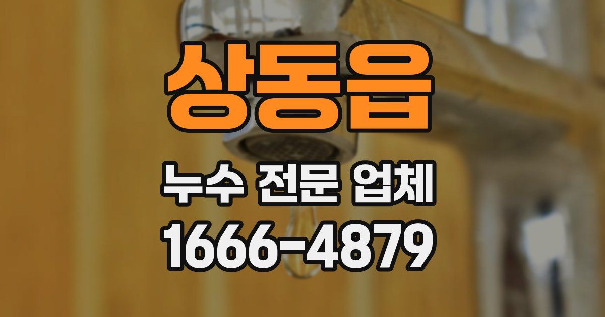 상동읍 누수 전문 업체