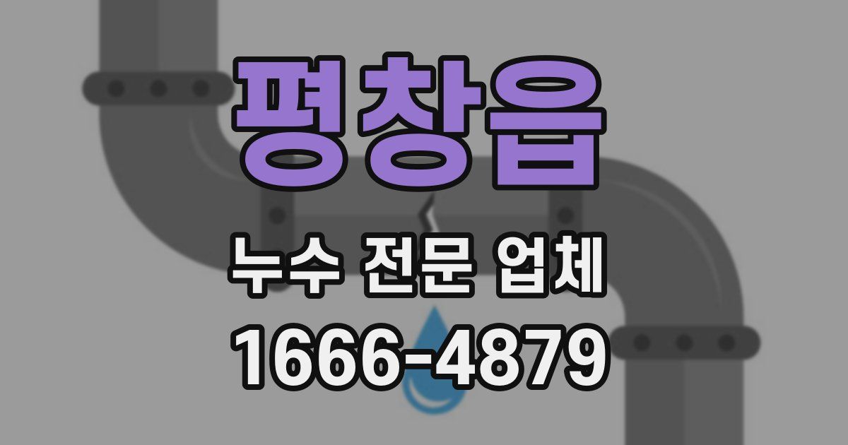 평창읍 누수 전문 업체