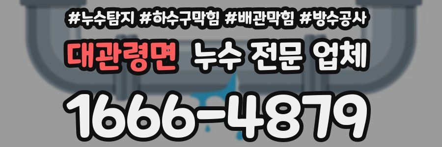 대관령면 누수 전문 업체