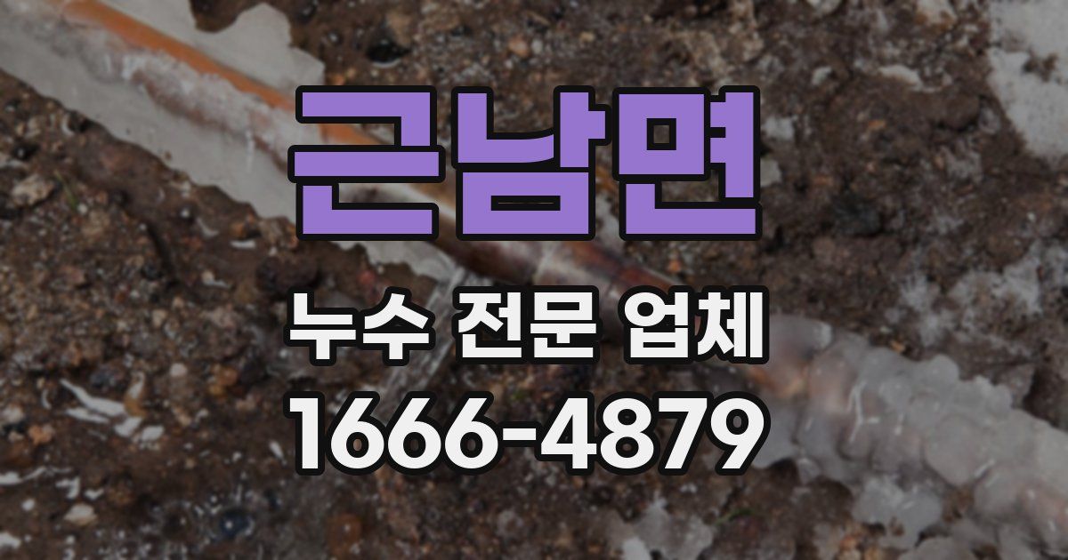 근남면 누수 전문 업체