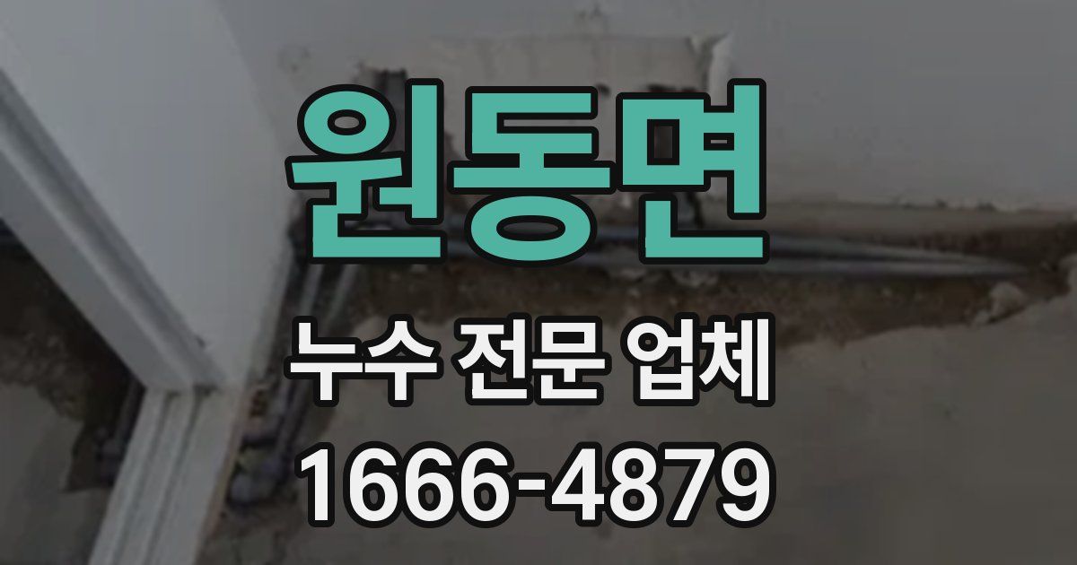 원동면 누수 전문 업체