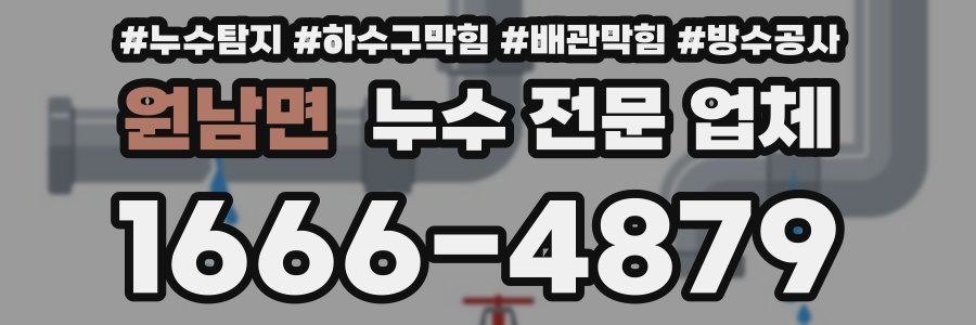 원남면 누수 전문 업체