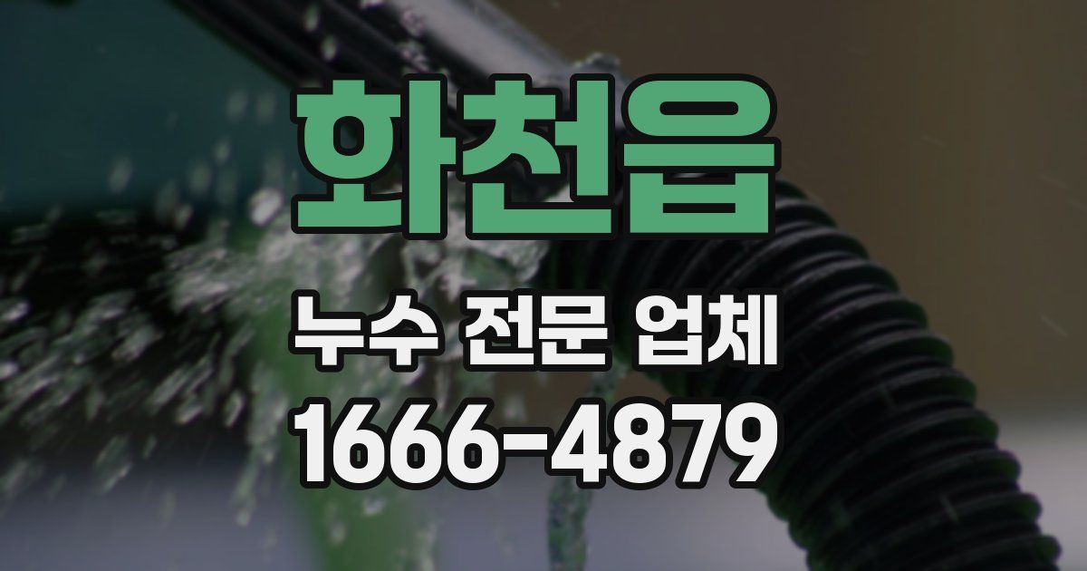 화천읍 누수 전문 업체