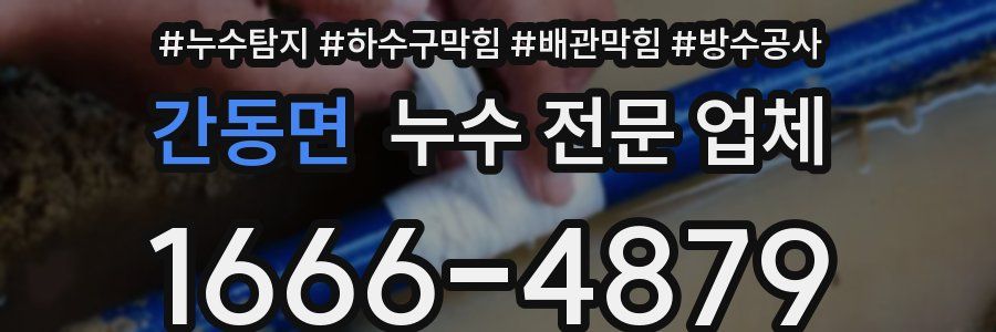 간동면 누수 전문 업체