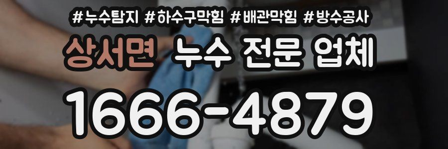 상서면 누수 전문 업체