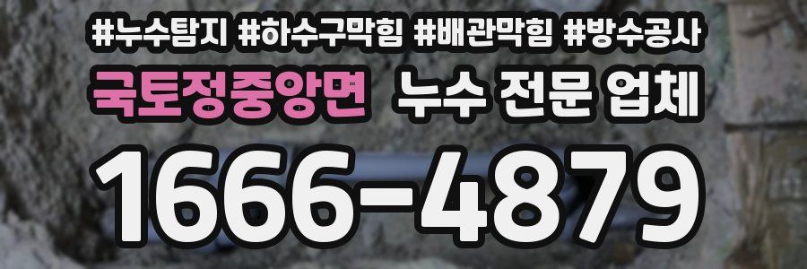 국토정중앙면 누수 전문 업체