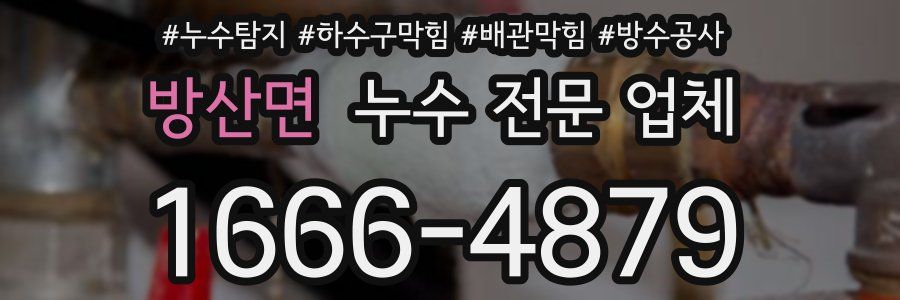 방산면 누수 전문 업체