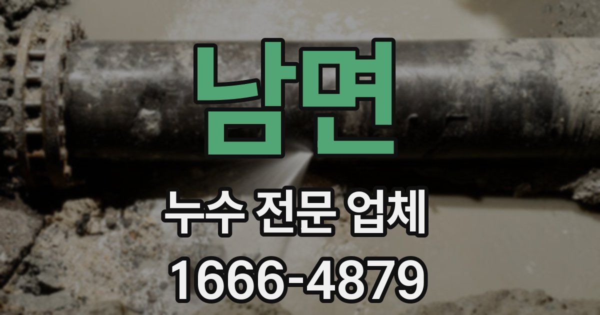 남면 누수 전문 업체