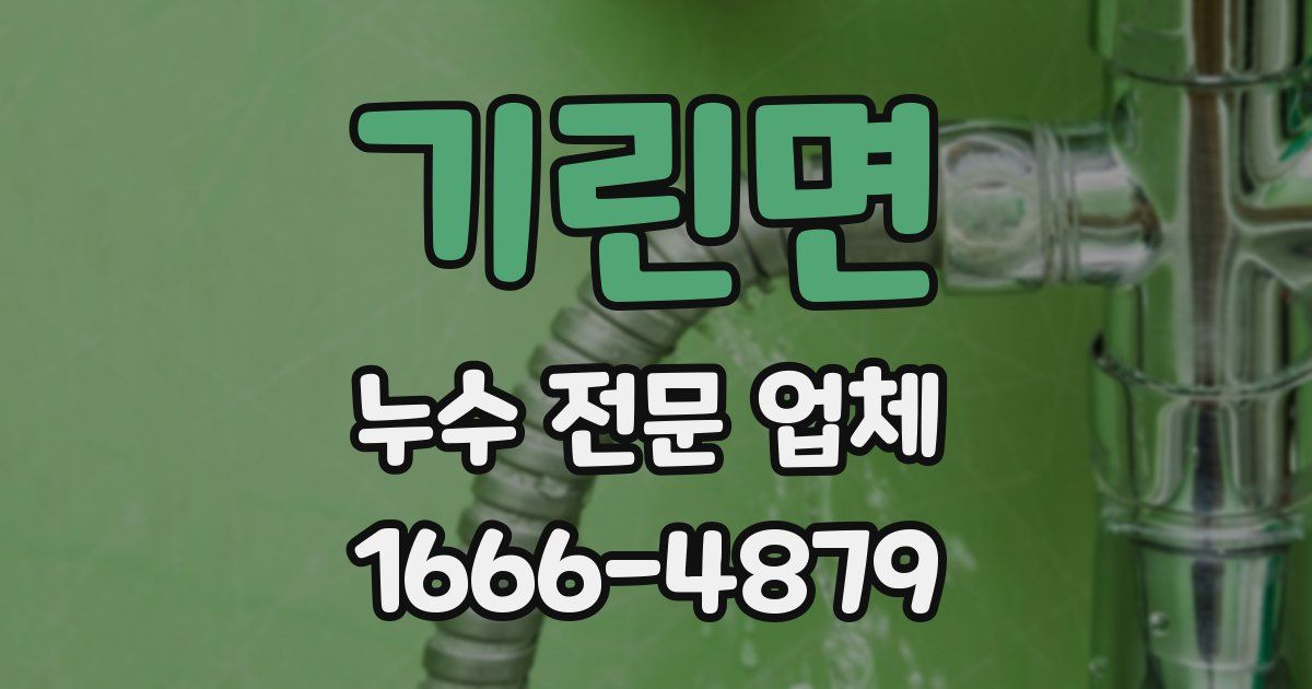 기린면 누수 전문 업체