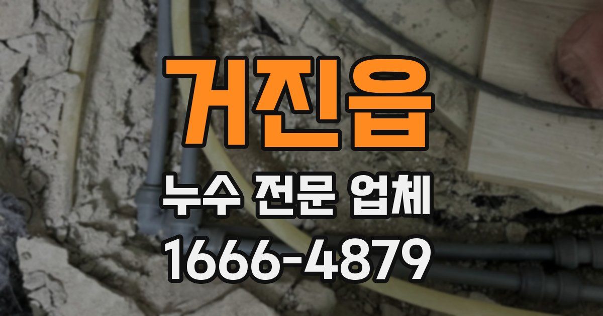 거진읍 누수 전문 업체