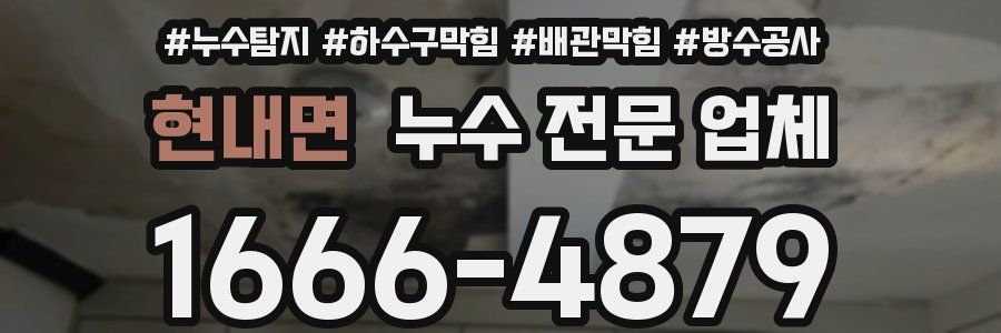 현내면 누수 전문 업체