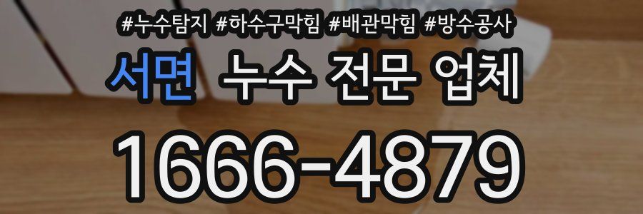 서면 누수 전문 업체