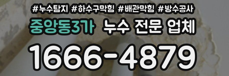 중앙동3가 누수 전문 업체