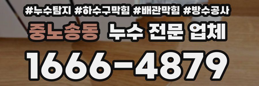 중노송동 누수 전문 업체