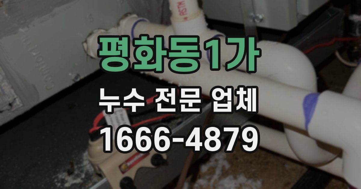 평화동1가 누수 전문 업체