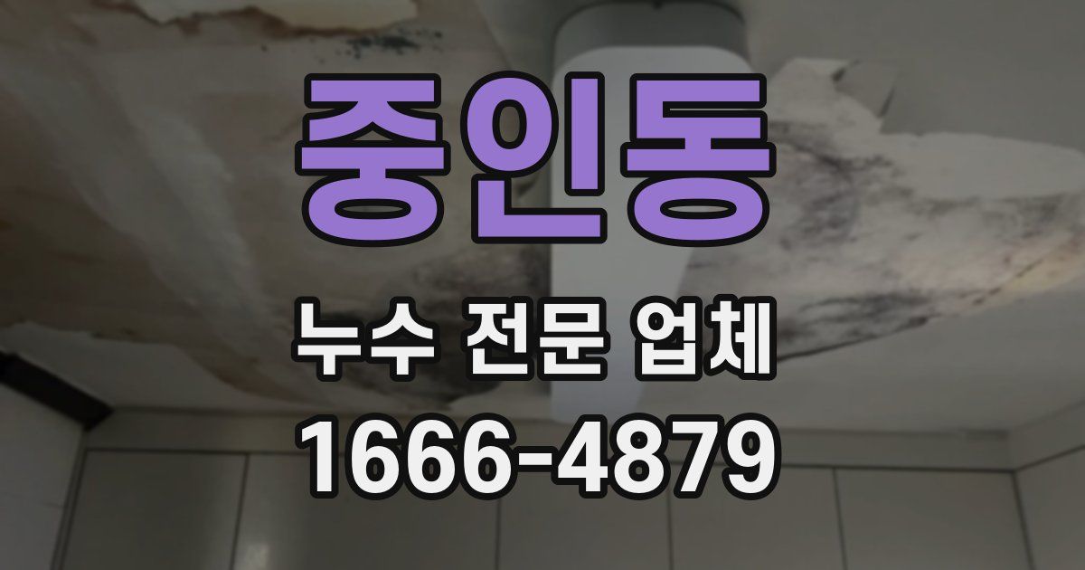 중인동 누수 전문 업체