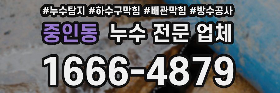 중인동 누수 전문 업체