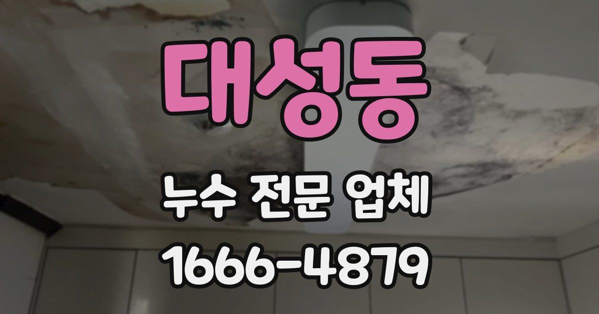 대성동 누수 전문 업체