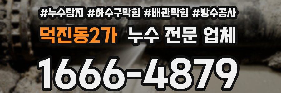 덕진동2가 누수 전문 업체