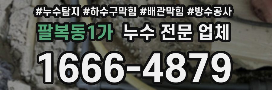 팔복동1가 누수 전문 업체