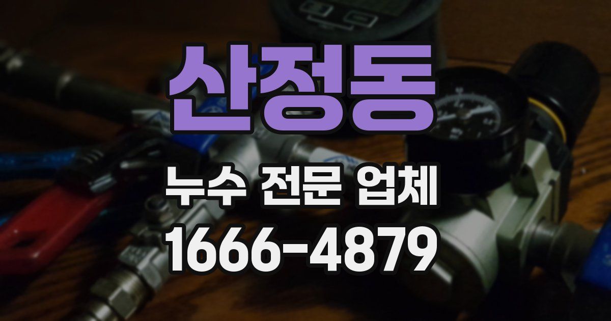 산정동 누수 전문 업체